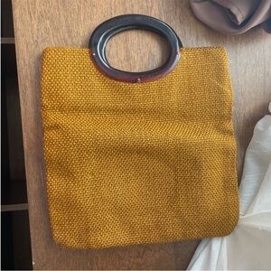 Vintage 60’s JR Julius Resnick Burgundy Handbag Flat Square Woven Knit Bag